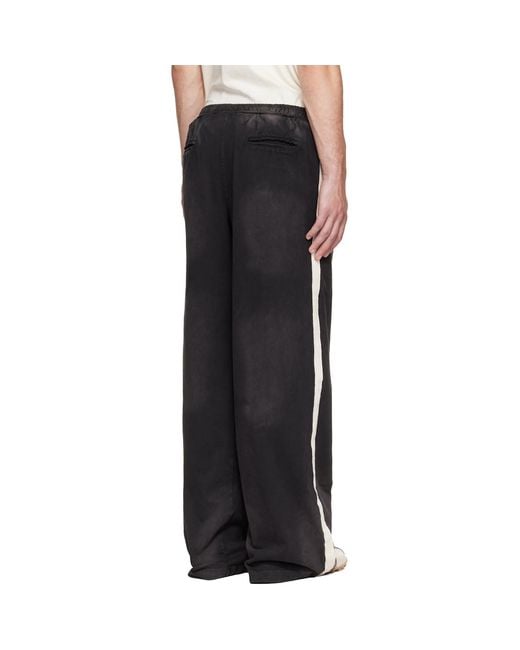 424 Black Striped Sweatpants for men