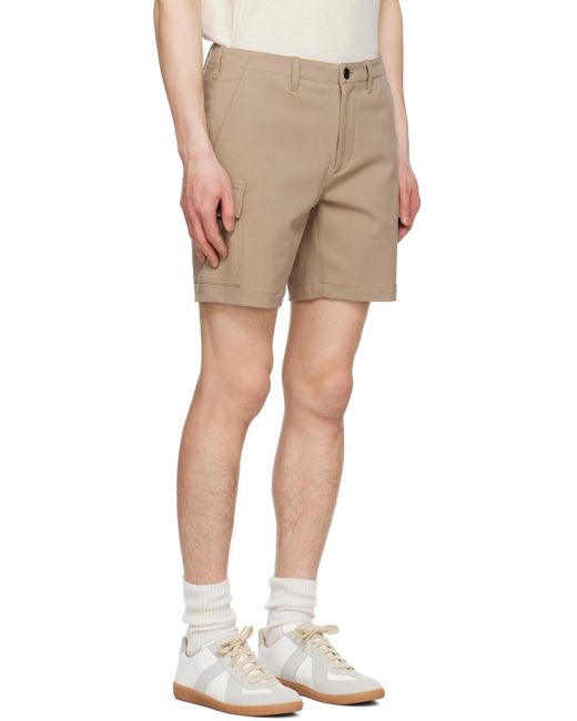 Theory Natural Beige Zaine Cargo Shorts for men