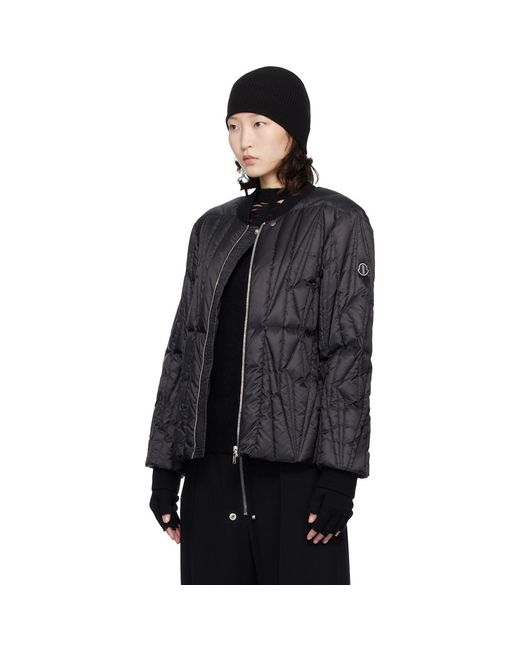 Rick Owens Black Moncler + Geocamo Flight Down Jacket