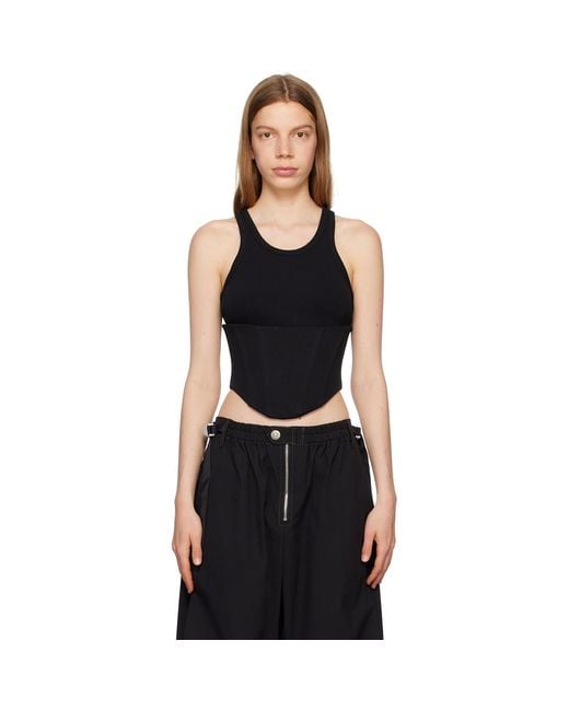 Dion Lee Black Float Tank Top