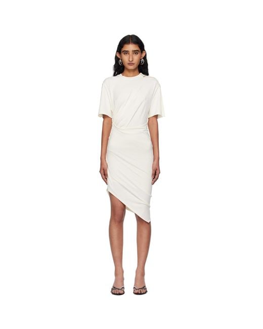 Mugler Black Draped Pierced Day Minidress