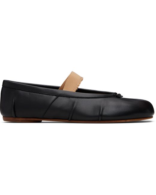 Ballerines Noires À Bride Élastique Et À Bout Tabi Maison Margiela en coloris Black