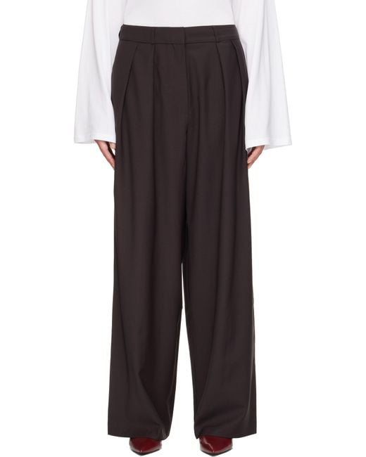 Frankie Shop Black Ripley Pleated Trousers