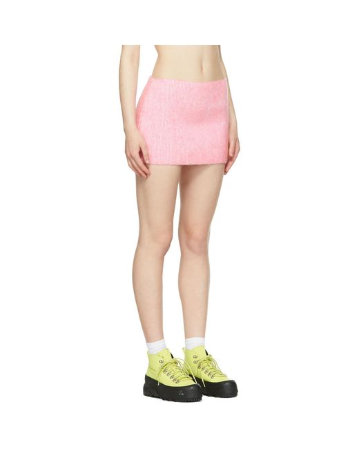 AGR Pink Cotton Mini Skirt