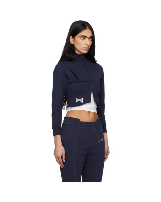 Vetements Blue Upside Down Zip Track Jacket