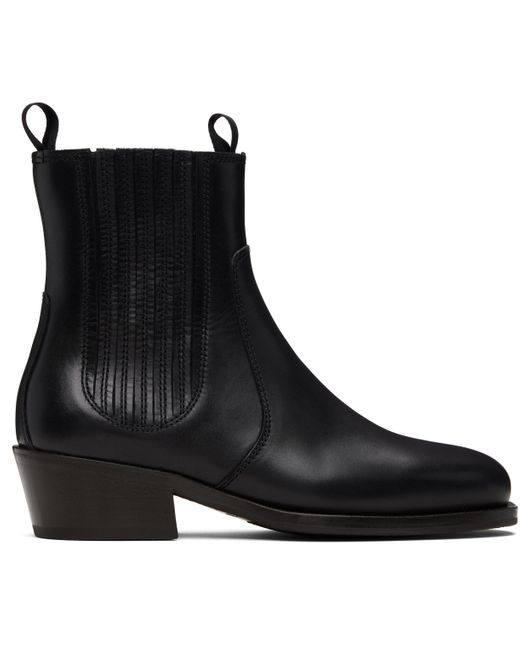 Lemaire Black Vegetable-Tanned Chelsea Boots for men