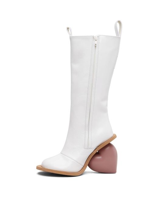 Yume Yume White Love Tall Boots