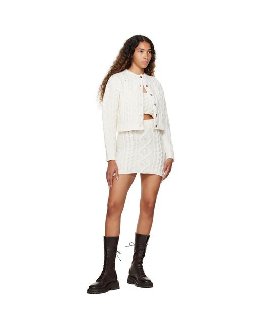 ROKH Black Off-white Nylon Miniskirt