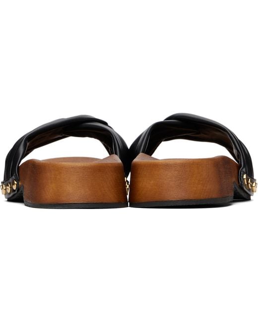 Ganni Black Tia Fairy Clog Sandals
