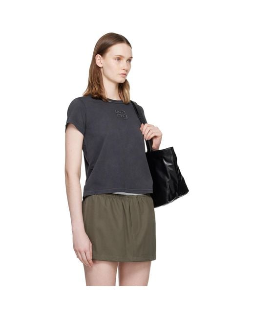 Alexander Wang Multicolor Hotfix Logo Shrunken T-shirt