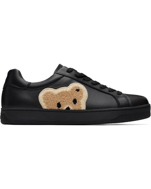 Palm Angels Black Bear Tennis Sneakers for men