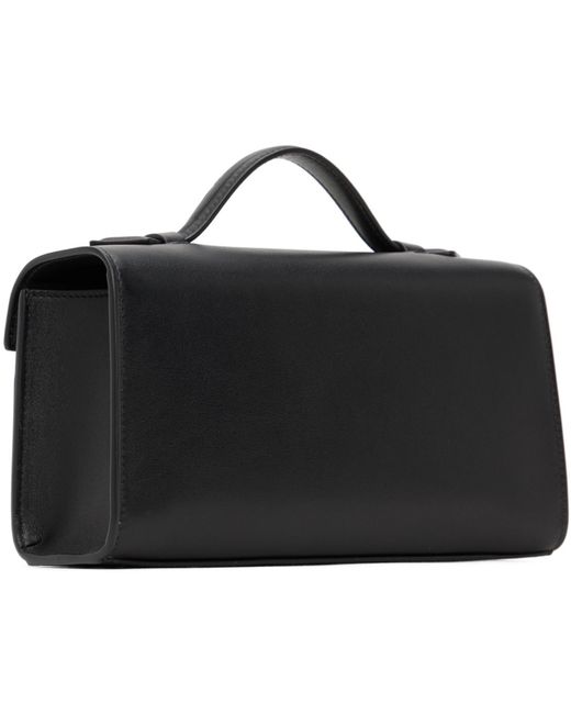 SAVETTE Black The Symmetry Leather Top Handle Bag