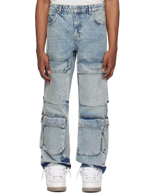 Represent Blue R3Ca Cargo Jeans for men