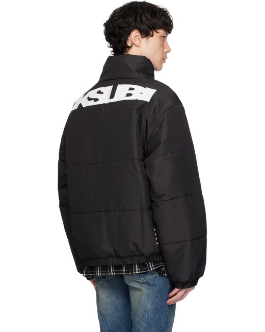 メンズ Ksubi ブラック Sott リバーシブル パファージャケット Black