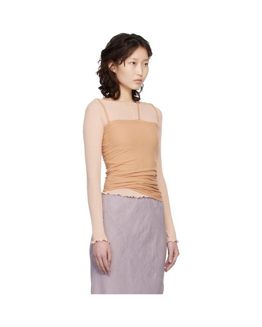 Baserange Multicolor Ssense Exclusive Tan Nida Tank Top