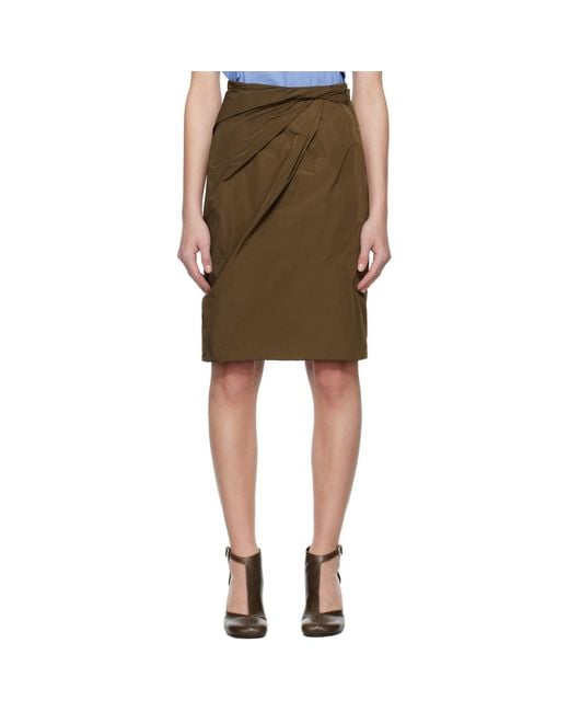 Bally Black Drape Midi Skirt