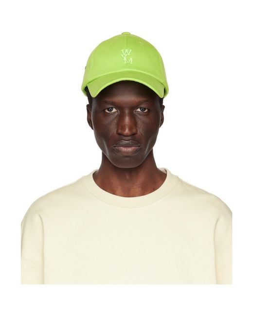 Wooyoungmi Green Embroidered Cap for men
