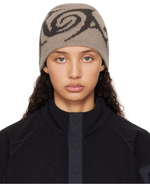 Roa Black Graphic Beanie