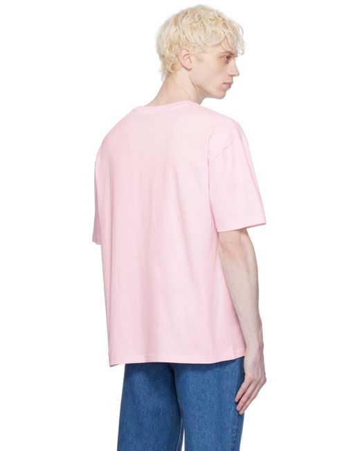 A.P.C. . Pink River Print T-shirt for men