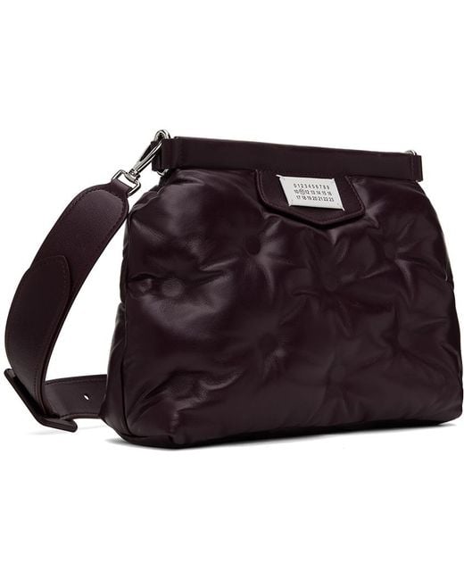 Maison Margiela Black Burgundy Glam Slam Classique Small Bag