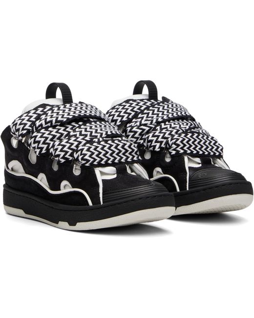 Lanvin Black Bicolor Curb Sneakers