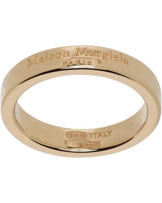 Maison Margiela Metallic Logo Reference Ring for men