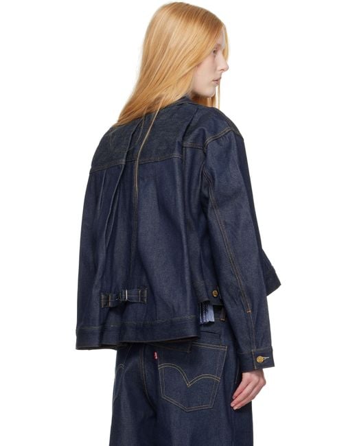 Sacai インディゴ Levi'Sエディション デニムジャケット ブルー