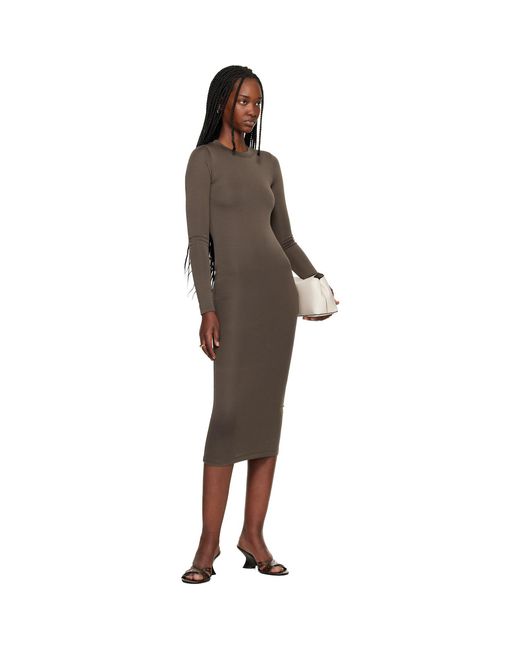 Fear Of God Black Fitted Long Sleeve Maxi Dress