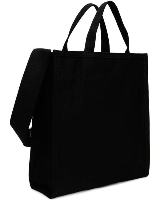 A.P.C. . Black Recovery Shopping Tote for men