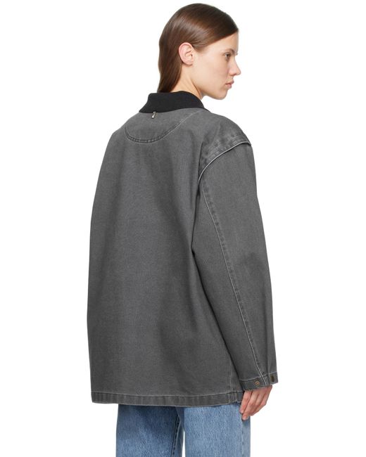 LE17SEPTEMBRE Black Knit Collar Field Jacket