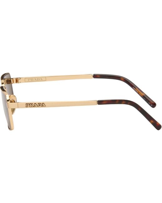 Prada Brown 'Prada Logo' Sunglasses for men