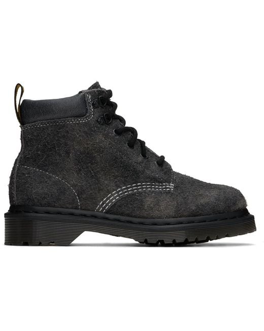 Dr. Martens Black 939 Stonewashed Suede Boots