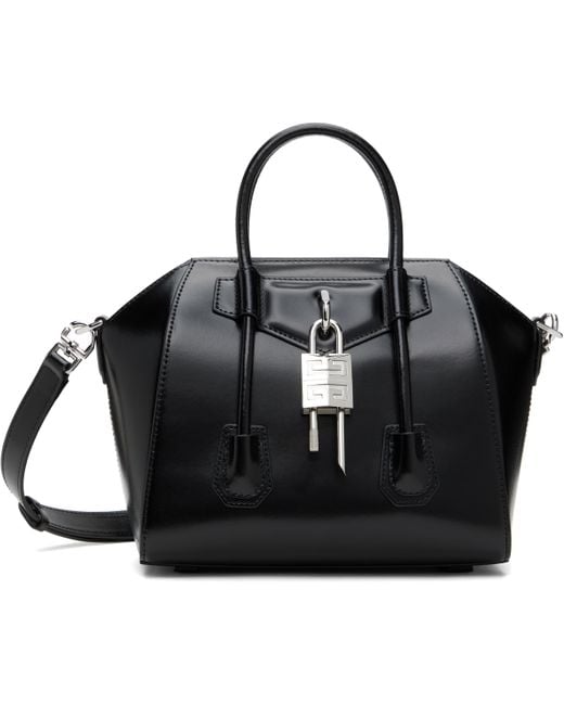 Givenchy Black Mini Antigona Lock Bag