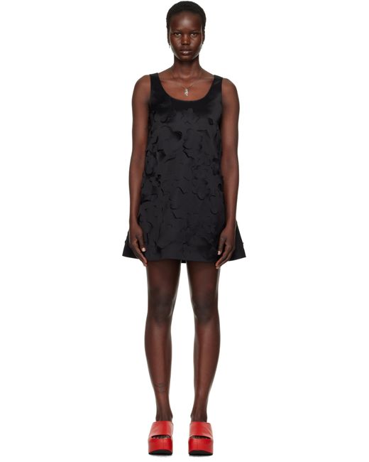 Robe Courte Évasée Noire En Satin Duchesse Marni en coloris Black