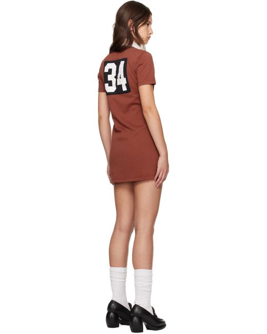 Robe De Style Rugby Courte Rouge À Col Classique Ambush en coloris Black