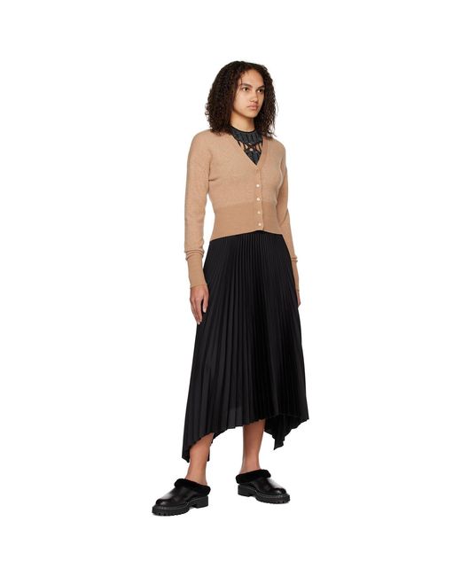 Joseph Black Tan Y-neck Cardigan