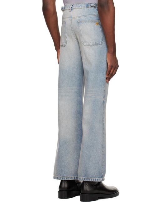 Courreges Black Blue Multiflex Jeans for men