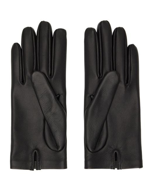 The Row Black Lorella Gloves