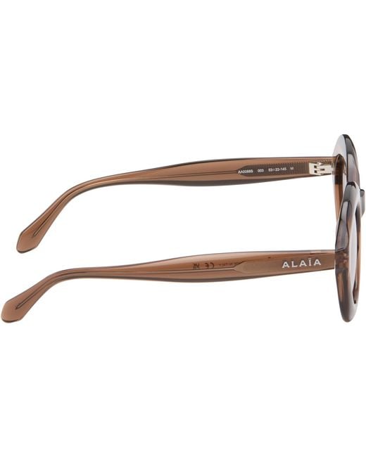 Alaïa Brown Round Sunglasses