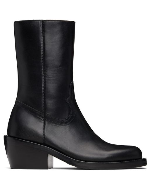 Dries Van Noten Black Zip Boots for men