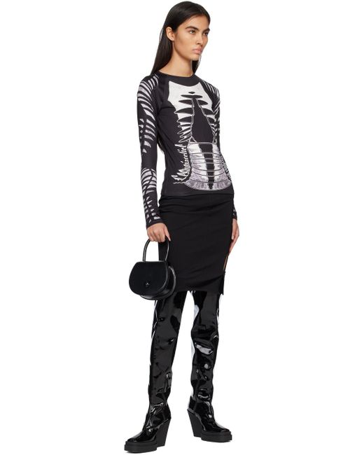 lesugiatelier ブラック Bones 長袖Tシャツ Black