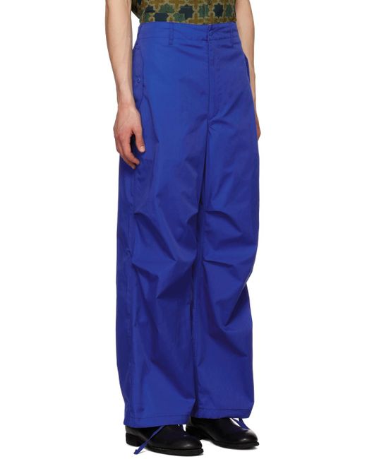 Engineered Garments Blue Pleated Trousers for men