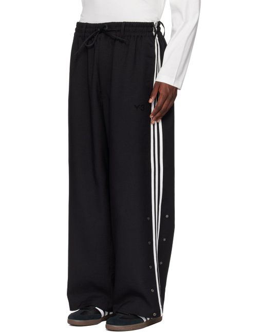 メンズ Y-3 ブラック Sport Uniform 3-Stripes トラウザーズ Black