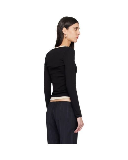 Flore Flore Black Longsleeve Fem T-Shirt