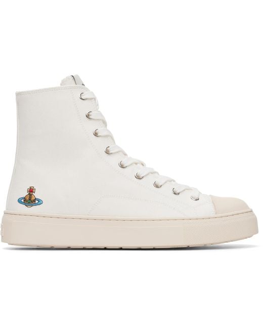 Vivienne Westwood White High Top Plimsoll Sneakers