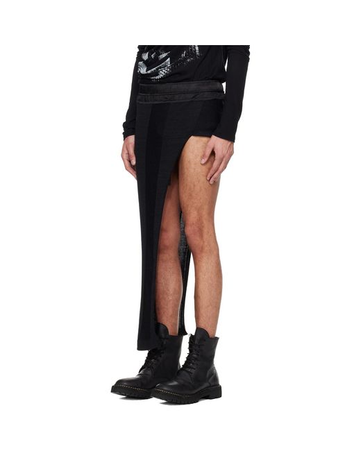 Julius Black Dimensional Skirt for men