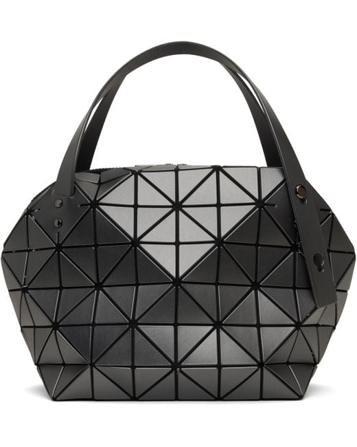 Issey Miyake Black Gunmetal Boston Bag