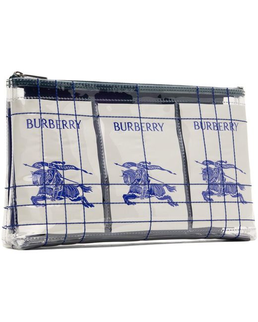 Burberry トランスペアレント Ekd Label ポーチ Metallic