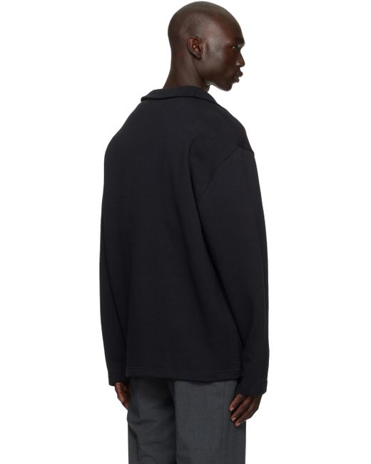 Calvin Klein Blue Black Half-zip Sweater for men