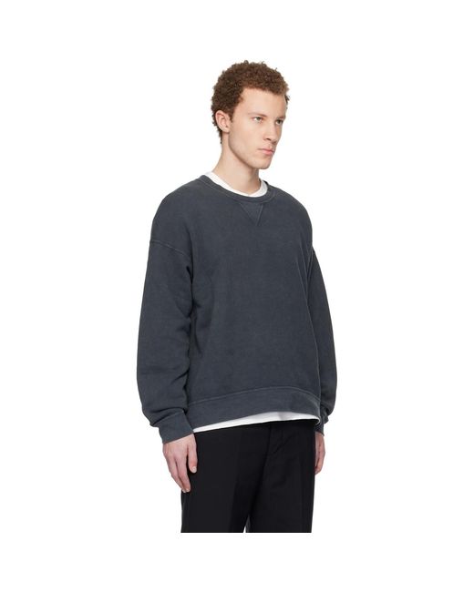 Visvim Black Jumbo Sb L/S Dmgd Sweatshirt for men